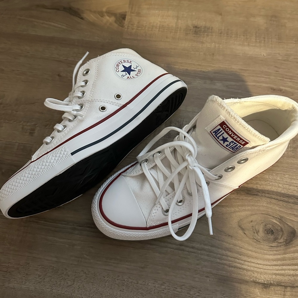 Converse All Star White and Red Sneakers